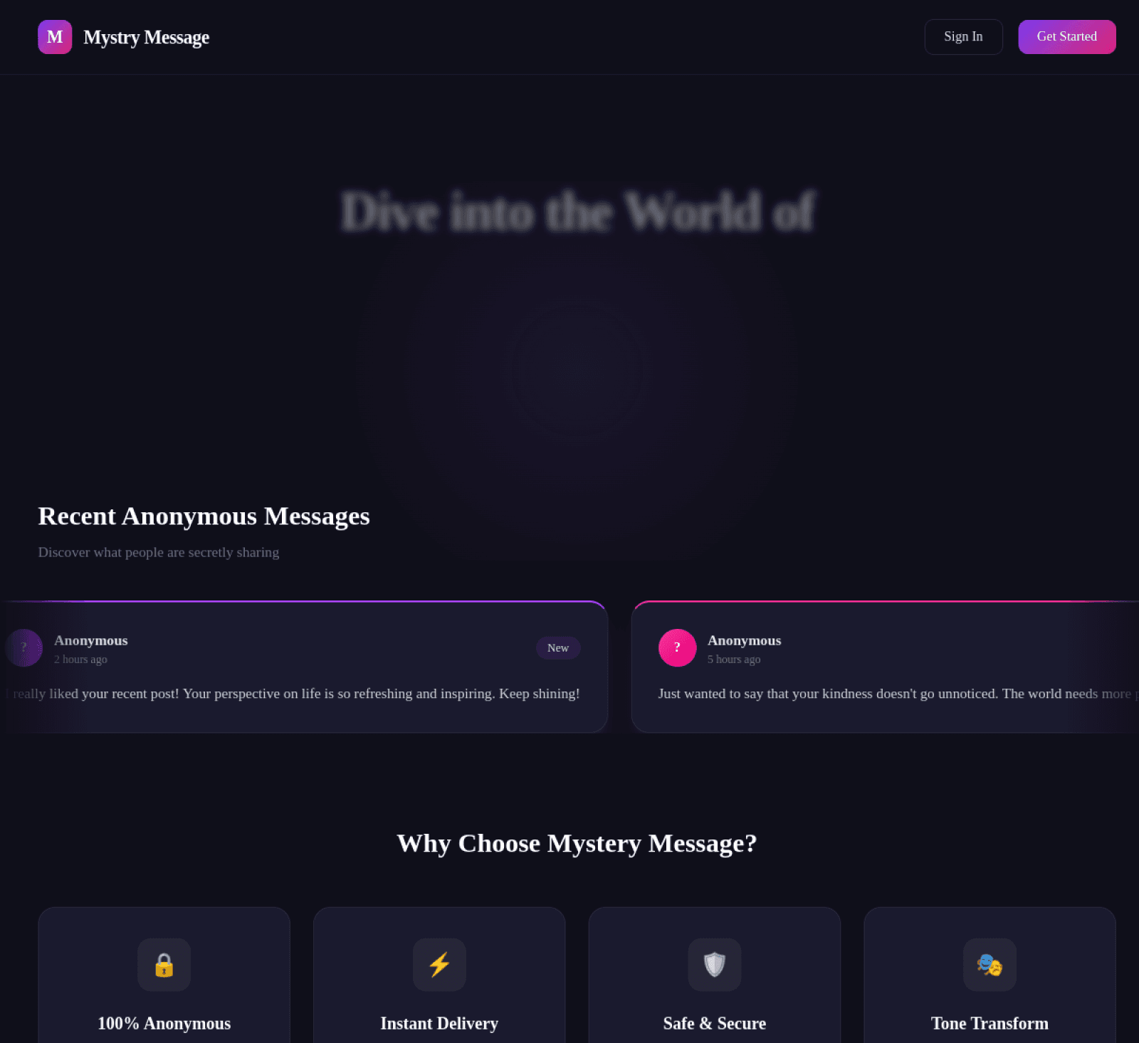 Ask Me Anonymously — live project preview